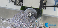 paper shredded from mobile shredding unit